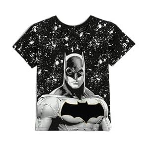 Koton Jongens Batman gelicentieerd Bedrukt Crew Neck Korte mouw Katoen T-shirt., Zwart design (01v), 5-6 Jaar