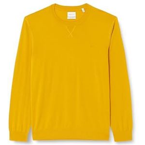 GANT Heren Fine Cotton C-Neck Trui, Dark Mustard Yellow, Standaard, Dark Mosterd Geel, XL