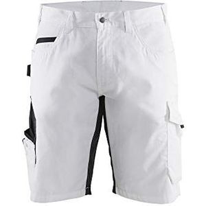 Blaklader 109413301098C48 schilder shorts met stretch, wit/donkergrijs, maat C48