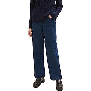 TOM TAILOR Dames High Waist Culotte jeans met wijde pijpen, 10113-Clean Mid Stone Blue Denim, 25/30, 10113-clean Mid Stone Blue Denim, 25W x 30L