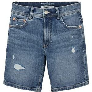 TOM TAILOR Jongens 1036029 Kinderen Bermuda Jeans Shorts, 10123-Destroyed Mid Stone Blue Denim, 146, 10123 - Destroyed Mid Stone Blue Denim, 146 cm