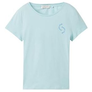 TOM TAILOR Denim T-shirt voor dames, 13117 - Pastel Turquoise, XL