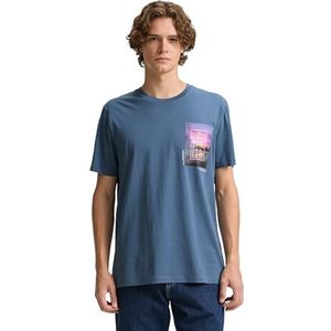 TOM TAILOR Denim T-shirt voor heren, 36985 - Mystical Blue, XL