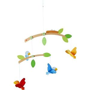 HABA 304314 Mobiele vogeltjes, babyspeelgoed voor de luiertafel, stimuleert de zintuigen van baby's, als cadeau voor geboorte en doop