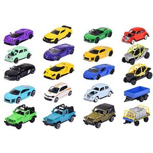 Majorette Discovery 20-delige set, verschillende speelgoedauto's, met vrijloop, vering en onderdelen om te openen, voor kinderen vanaf 3 jaar, met opbergdoos 212058595
