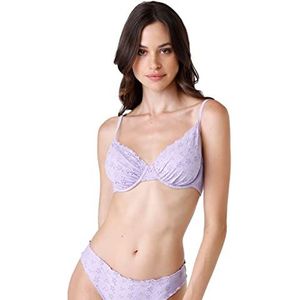 LOVABLE Beugelbeha Sangallo kanten bikini dames, Lavendel, 38 / 5B
