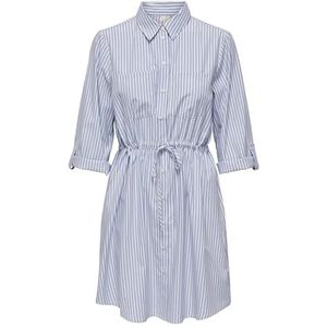 Onlsarah Ls Shirt Dress WVN, wit, XL