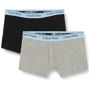 Calvin Klein Boy's 2Pk Trunk, Greyheather/Pvhblack, 8-10, Grijsheather/Pvhblack, 8-10 jaar