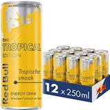 Red Bull Energy Drink Tropical Edition, Tropisch fruit, 12-pack - 12 x 250ml I Energiedrank met Exotische Tropische Smaak I Stimuleert Lichaam en Geest
