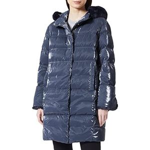 Geox Dames W Skyely Down Coat, Black Iris, 48