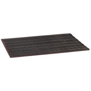 Relaxdays Bamboe badmat 80 x 50 cm badkamer mat van hout met antislip onderkant, perfect voor gebruik als badmat of douchemat, zwart