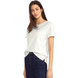 Katoenen T-Shirt Met Ronde Hals Voor