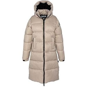 Schott NYC BELSTAR2WRS donsjack met capuchon, lang, voor dames, Schott, beige, maat S voor volwassenen