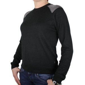 G-Star dames sweater jus r knt l/s, ronde kraag, effen, zwart, XL