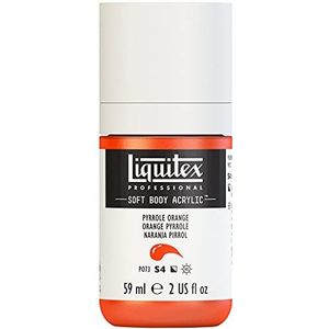Liquitex 1959323 Professional Acrylfarbe Soft Body - Künstlerfarbe in cremiger deckender Konsistenz, hohe Pigmentierung, lichtecht & alterungsbeständig, 59ml Flasche - Pyrrolorange