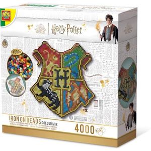 SES Creative 09346 Harry Potter Zweinstein Crest Fuse Kralen DIY Set Wanddecoratie met 4000 PVC Gratis Smeltbare Kralen Zweinstein Logo met Full-Size Instructie Poster