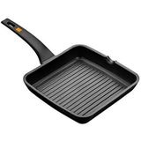 BRA Efficient – grill, zwart, 22 cm, geschikt voor alle soorten keukens, ook inductie