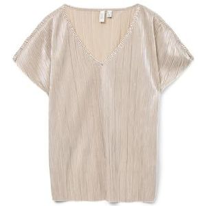 VERO MODA Dames Vmduvi S/S V-hals top JRS Btq Ga, Zilverkleurig., S