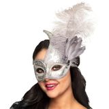 Boland Venetiaans oogmasker, accessoire, kostuum, carnaval, themafeest, Halloween, gemaskerd bal