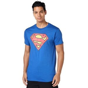 DC Comics Superman Classic Logo Royal Blue T-shirt voor heren, Koninklijk, S