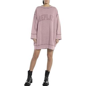 Replay Oversized sweatshirt voor dames, 465 Powder Rose, XS