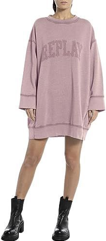 Replay Oversized sweatshirt voor dames, 465 Powder Rose, XS