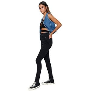 Trendyol Dames High Waist Fit Skinny Jeans Broek, Zwart, 70