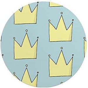 Questo Casa, Ronde digitaal bedrukte muismat, antislip onderkant, voor kantoor en thuis, diameter: 22 cm