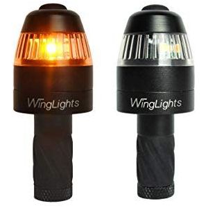 WingLights 360 Mag - Richtingaanwijzers/permanente verlichting voor fietsen/fietsindicatoren (Zwart)