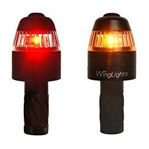 WingLights 360 Mag - Richtingaanwijzers/permanente verlichting voor fietsen/fietsindicatoren (Zwart)