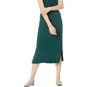 Amazon Essentials Dames pull-on gebreide midi-rok (verkrijgbaar in grote maten), donkergroen, XX-Large