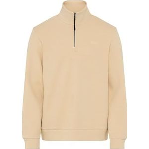 Brax Heren Warm Tec Flannel Fleece Troyer Sweatshirt, 96 Cream, M