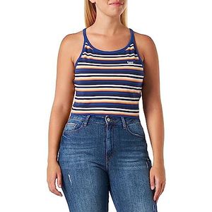 Superdry Vintage Stripe Surf Tank Shirt voor dames, blauw, 44