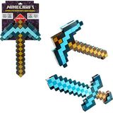 Mattel Minecraft Speelgoed, Zwaard en Pikhouweel, Minecraft Spel, Transformerend Accessoire, rollenspellen voor Kinderen FCW14