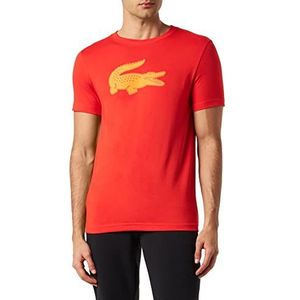 Lacoste Sport Regular Fit T-shirt voor heren, Corrida/Flashy Orange, M