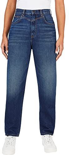 Pepe Jeans - Rachel - Jeans - Blauw - Hoge Taille, 80's Geïnspireerd