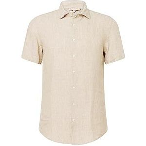 Seidensticker Men's Slim Fit Shirt met korte mouwen, beige, 42, beige, 42