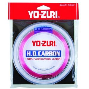 Yo-Zuri H.D. Fluorocarbon Polsspoel 100-Yard Leader Line, Roze, 6,8 kg