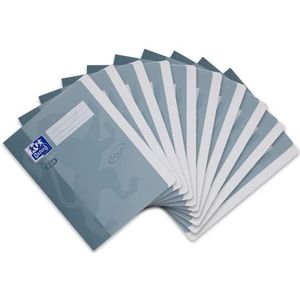 Oxford by ELBA 400103404 10 x snelhechtmappen van stevig karton met soft touch oppervlak voor formaat DIN A4 in de kleur grijs