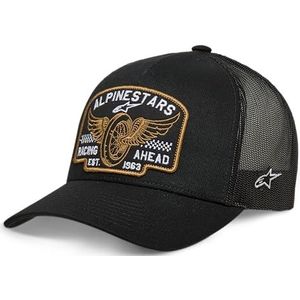 Alpinestars Heritage Patch Trucker Hat Baseball Cap Heren, Zwart/Zwart, Eén maat