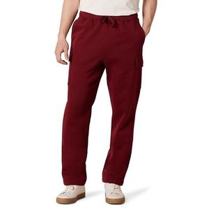 Amazon Essentials Heren Cargo Fleece Joggingbroek, Donkerrood, XX-Large