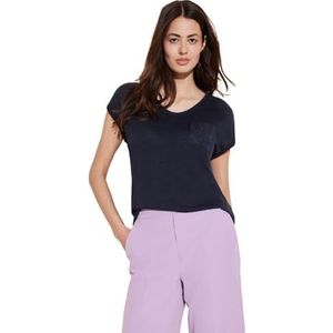 Melange T-shirt, blauw (deep blue), 42