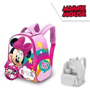 Disney Minnie Neopreen rugzak, bagage voor kinderen, meisjes, meerkleurig, eenheidsmaat, 50 hojas, Eén maat, Voor kinderen