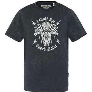 Schott NYC Tskeller T-shirt voor heren, Blauw, L