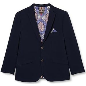 Joe Browns Heren lichtgewicht getextureerde Seersucker blazer pak jas met contrasterende satijnen voering, blauw, 42, Blauw, 52