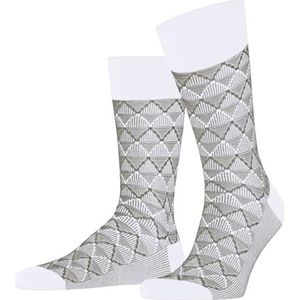 FALKE Heren Sokken Colonial Style M So katoen gedessineerd 1 paar, Wit White 2000, 39-40