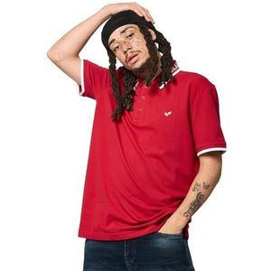 Kaporal, Poloshirt voor heren, regular fit, korte mouwen, polokraag, Regio-model, kleur: rood, maat XL, Rood, XL