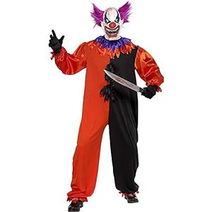 Kostuum Cirque Sinister De verschrikkelijke clown BoBo met eendelig masker, medium