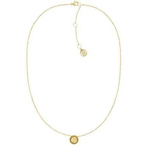 Tommy Hilfiger - Verstelbare Dames Ketting - Geel-Goud - Kristallen - Kreeft Klauw Sluiting