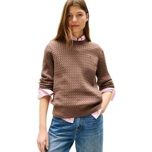Gebreide Trui - Effen - Knitwear - Geribbelde Kraag - Lange Mouw